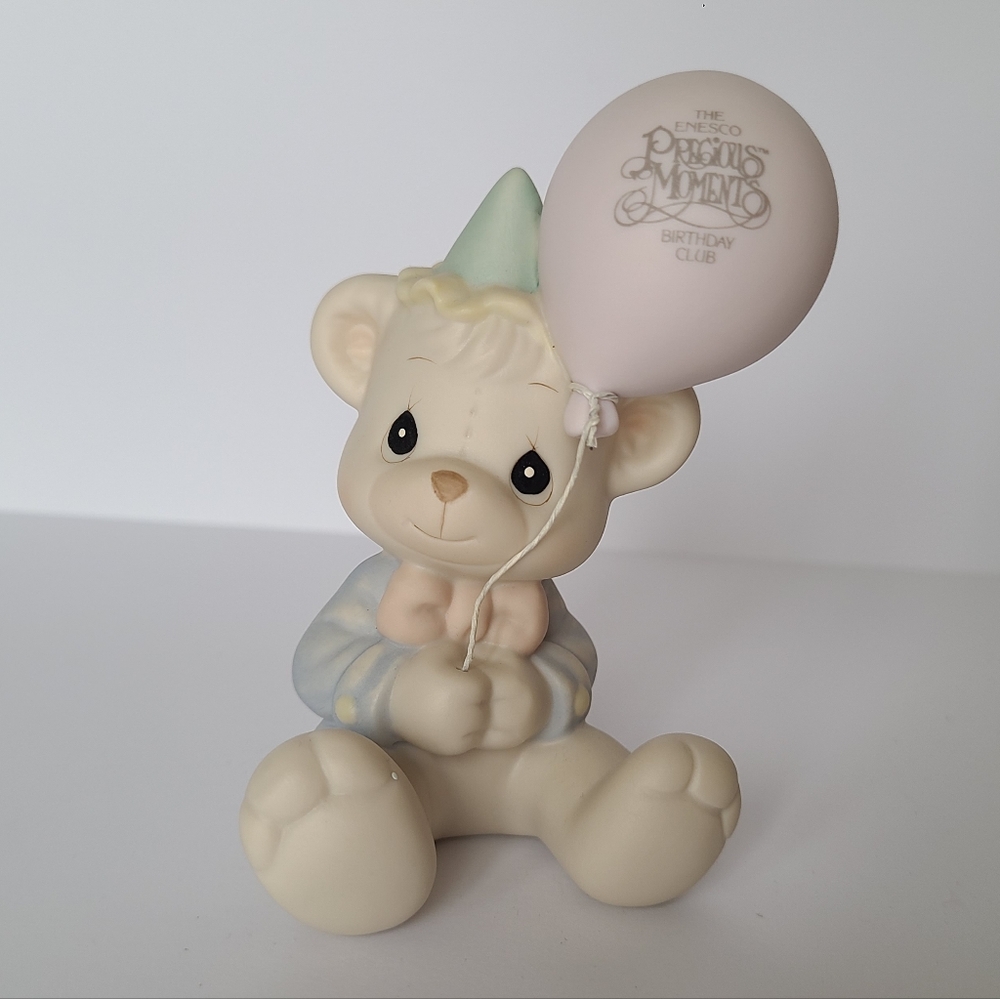 Vintage Precious Moments Bear Birthday Members Collectible Porcelain Figurine